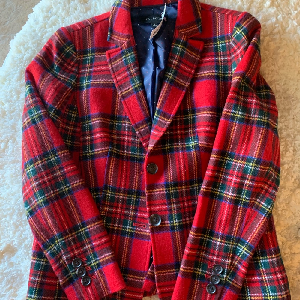 SHETLAND WOOL BLAZER - PLAID size 4